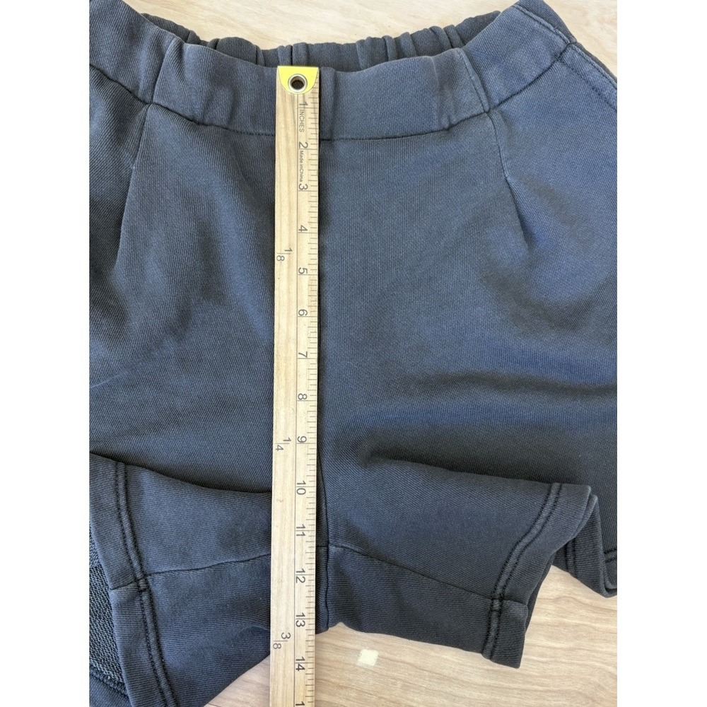 Aerie New Heights Trouser Fleece Short Charcoal Gray Lounge Pleats Casual Size M - Picture 6 of 9